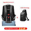 EURCOOL 17 Inch Laptop Backpack For Men Waterproof Functional with USB Charging Backpacks Male Business Men&