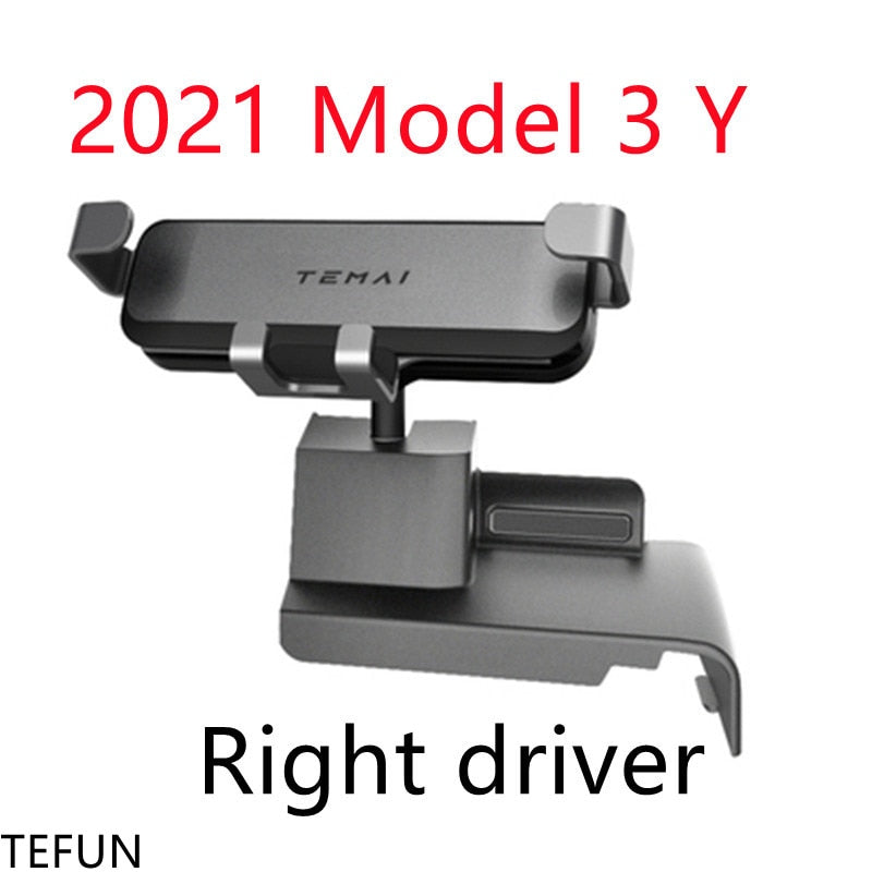 Soporte de teléfono móvil para coche para Tesla modelo 3 Y Clip fijo soporte de seguridad para teléfono móvil, soporte de teléfono Tesla para pantalla HUD soporte de teléfono