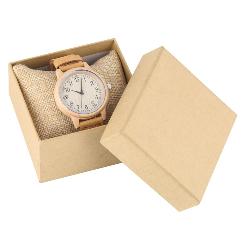 Women Wood Watch Natural All Bamboo Wood Clock Watches Top Brand Luxury Quartz Ladies Dress Watch Wooden Bangle as Best Gifts