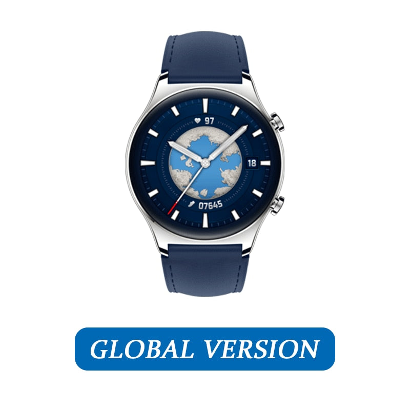 HONOR Watch GS 3 Versión global 3D-Cristal curvo 1.43 "Pantalla AMOLED Fitness Ritmo cardíaco Oxígeno en sangre Monitor de sueño GNSS SmartWatch