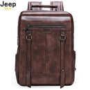 JEEP BULUO Trend Lässige Laptoptaschen Hohe Kapazität Funktion Rucksack Computer Neue Herrentasche Reise Split Ledertaschen für Mann
