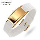 Power ionics antifatigue silicone Titanium ions balance tourmaline germanium charms bracelet wristband bangles Free Lettering
