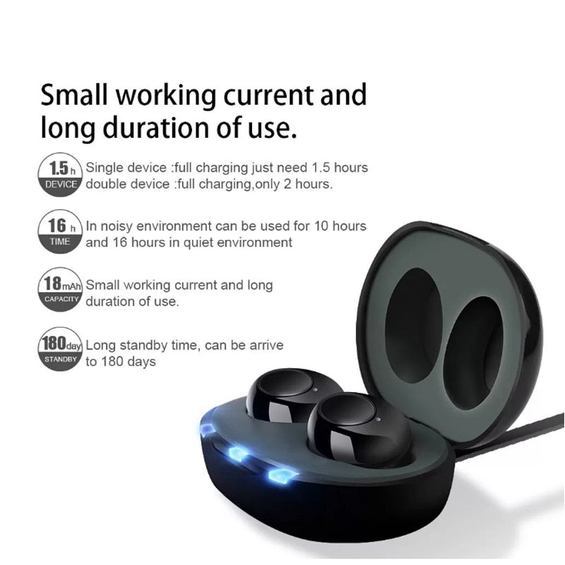 2021 último Color de piel 1 par USB recargable ITE audífonos amplificador de sonido pérdida auditiva Invisible para ancianos sordos Rusia