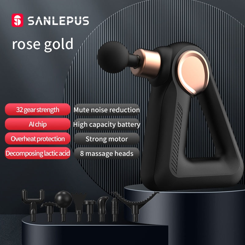 SANLEPUS Massagepistole LCD-Display 32 Stufen Elektrisches Massagegerät Deep Tissue Muscle Percussion Nackenkörper Rückenentspannung Schmerzlinderung