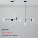 Moderne Kronleuchter Messing Glaskugel Beleuchtung für Wohnzimmer Esszimmer Kunst Dekoration Restaurant Schwarz Hängelampe Haus Glanz