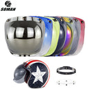 Soman Jethelm Visier Bubble Flip Up Motorräder Visier Capacete Lens Helmzubehör BV01