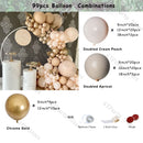 Retro Coffee Matte White Balloons Garland Arch Kit Boho Wedding Decoration Gender Reveal Birthday Baby Shower Decor Accessory