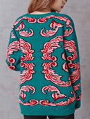 Frauen Neue Vintage Warme Verdicken Pullover UFO Wolken Jacquard Pullover Winter Herbst Gestrickte Retro Lose Tops Blusas C-012