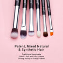 Jessup Augen-Make-up-Pinsel-Set, 15-teilig, präziser Lidschattenpinsel, Augenbrauen-Eyeliner, Blending Concealer, natürliches, synthetisches, schwarzes T177