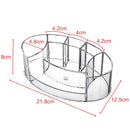 Make-up-Organizer aus Kunststoff für den Tisch, Lisptick/Make-up-Pinsel/Nagellack/Kosmetik-Organizer, transparente Aufbewahrung, Make-up-Box für Frauen