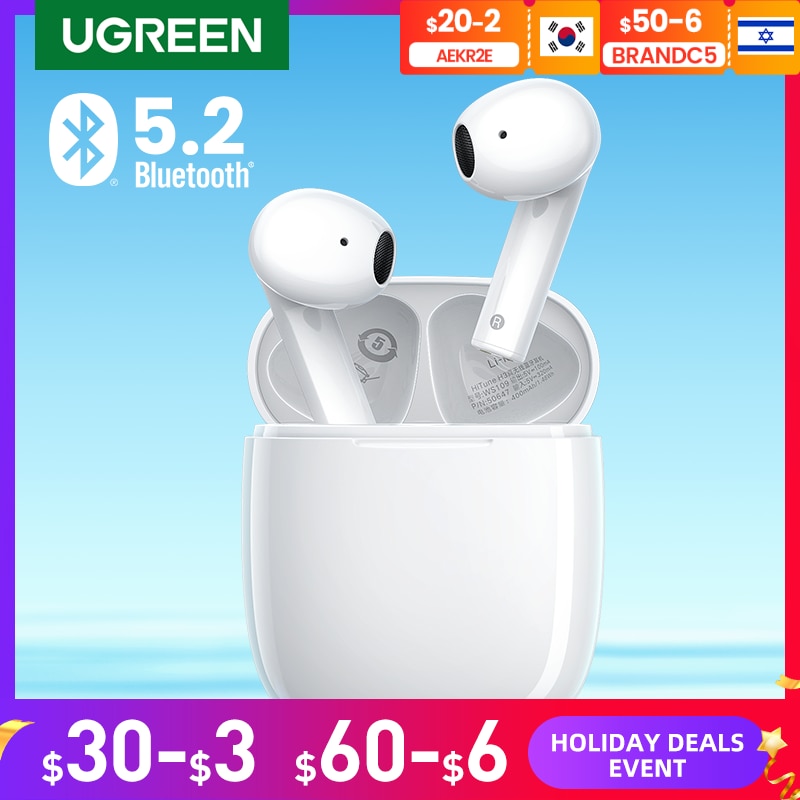 【NEW】UGREEN HiTune H3 TWS Bluetooth 5.2 Earphones Wireless Headphones 70ms Low Latency Gaming Earbuds 2 Mics 25H Playtime