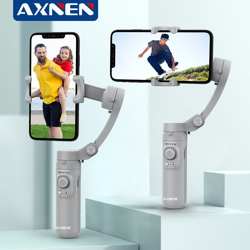 AXNEN HQ3 3-Axis Smartphone plegable Handheld Gimbal Cellphone Video Record Vlog Estabilizador para iPhone 13 Xiaomi Huawei Samsung