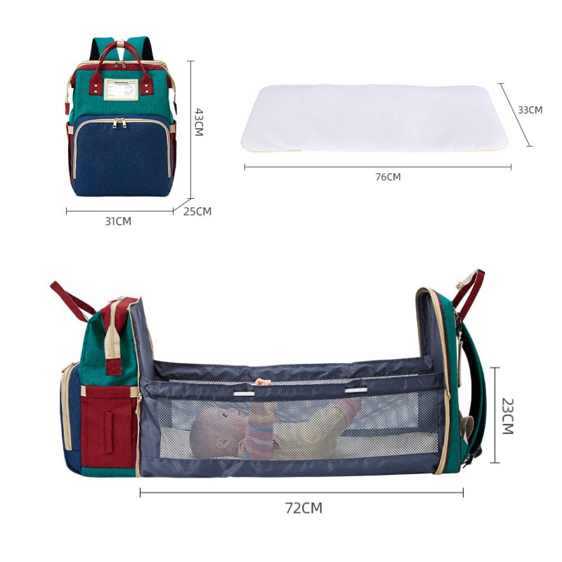 Traval Wickeltasche für Babybett, groß, Mumie, Wickeltasche, Rucksack für Kinderwagen, Wickeltasche für Babys, Mutterschaftstasche, Krankenschwester, Rucksack, Kinderwagen-Organizer