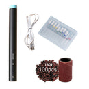 Juego de máquina de manicura portátil eléctrica, Mini taladro de uñas Led, cortador de brocas para quitar barniz de Gel, herramientas de pulido de pedicura de uñas