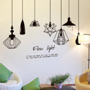 Kronleuchter Lichter Wandaufkleber PVC-Material DIY Wohnzimmer Wandtattoo für Teenager Schlafzimmer Kinder Kinderzimmer Dekoration