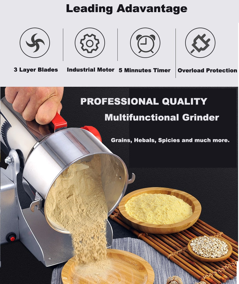 BioloMix 800g 700g Körner Gewürze Hebals Müsli Kaffee Trockenfutter Mühle Mühle Mahlmaschine Schrotmühle Mehl Pulverzerkleinerer