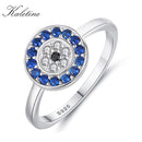 KALETINE Reine 925 Sterling Silber Ringe für Frauen Lucky Evil Eye Charm Blau CZ Finger Gold Ringe Männer Verlobung Hochzeit Schmuck