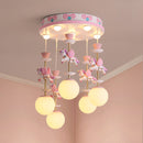 SANDYHA Nordische Einfache Kronleuchter Jungen Mädchen Schlafzimmer Traumhafte Einhorn Hängelampe Kreative LED Kinderzimmer Cartoon Beleuchtung