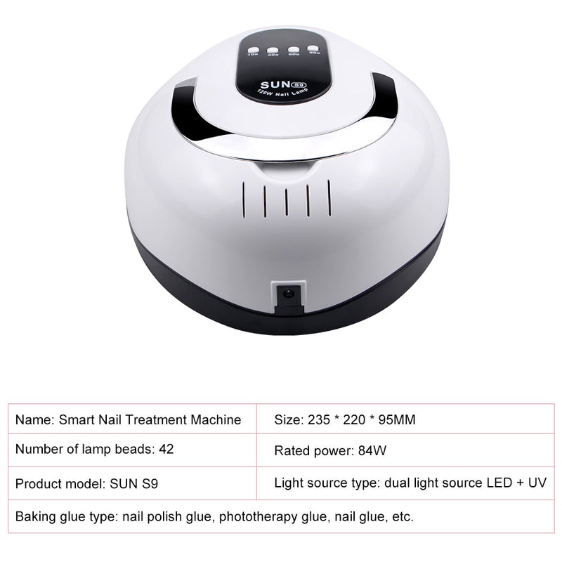90/72W UV Lamp Led Nail Dryer With Sensor LCD Display 10/30/60/90 Timer For All Gels Polish Professional Manicure Nail lamp