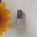 1,2 ml Roségold, eleganter Behälter für flüssigen Lippenstift aus Kunststoff, runde Mini-Lipgloss-Probenflasche