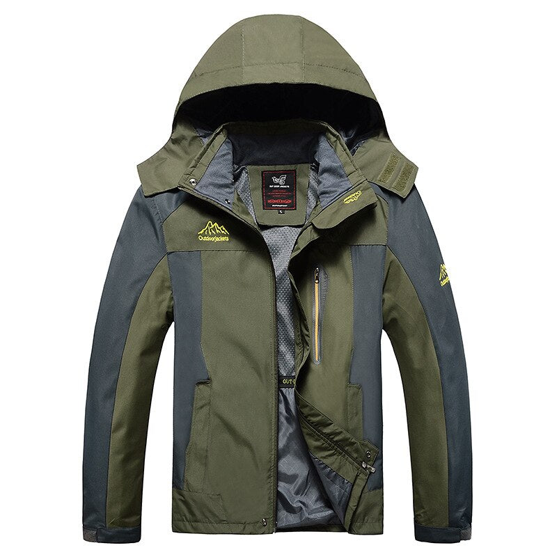Autumn Men Windbreaker Male Windproof Waterproof Hood Jacket Plus Big Size 5XL 6XL 8XL 9xl Man Coat Work Clothing Outwear