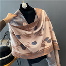 Warmer Winterschal Kaschmir Frauen Pashmina Design Druck Schals Wrap Weibliche Dicke Decke Weiche Bufanda Stolen 2022 Mode