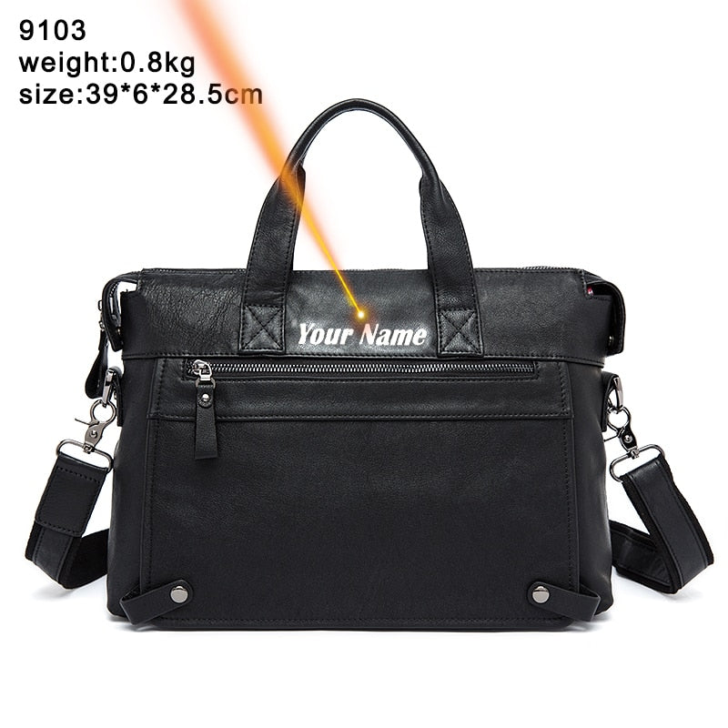 WESTAL Men&#39;s Leather Handbags Totes Bags Men Leather Laptop Bags Men&#39;s Shoulder Bag Business Briefcases Crossbody Messenger Bag