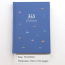 JIANWU Niedlicher Cartoon Der 365-Tage-Plan Buch Farbe Innenseite Planer Hardcover Notizbuch Geschenkbuch Scrapbooking Schulbedarf