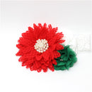 Baby Mädchen Blumen Stirnband Neugeborenes Kind Perlen Blumen mit Spitze breite Stirnbänder Bebes Haarschmuck Phoro Requisiten Kinder Turban