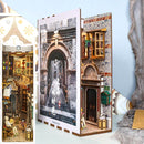 Cutebee DIY Bücherecke Miniaturen Regaleinsatz Buchstütze Puppenhaus Modell Roombox Bausatz Holz Bücherregal Spielzeug Geschenke 3D Haus