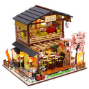CUTEBEE DIY Puppenhaus Holz Miniatur Mini Puppenhaus mit Garten zum Bauen von Möbeln Kit Casa Spielzeug für Kinder Geburtstagsgeschenk