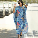 Cover-ups 2022 Kaftan Beach Print SnakeSkin Badeanzug Cover Up Kimono Plage Beach Robe Femme Long Dress Sarong Dress Beachwear