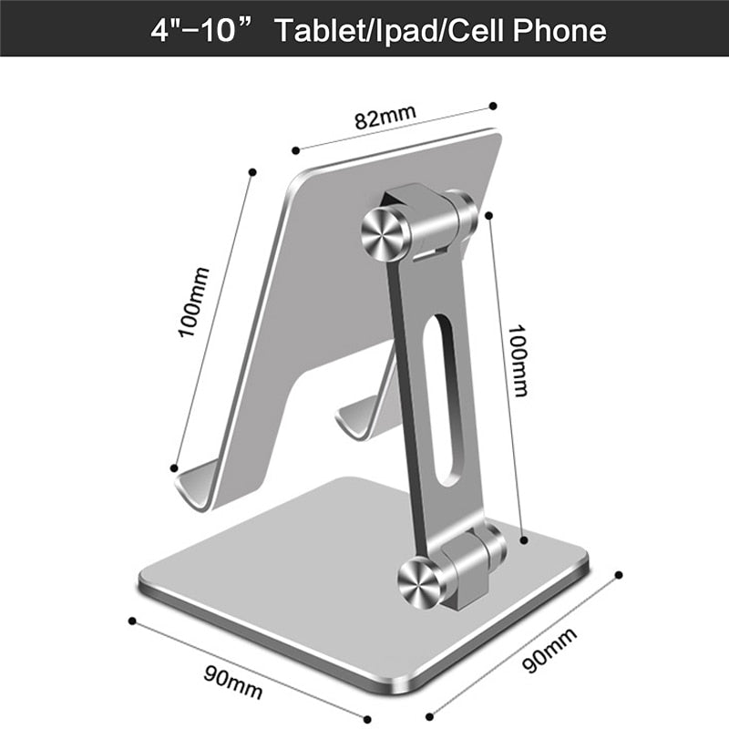 Aluminiumlegierung Telefonhalter Ständer Mobile Smartphone Unterstützung Tablet Schreibtisch Tragbarer Metall Handyhalter für iPhone iPad