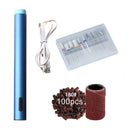 Juego de máquina de manicura portátil eléctrica, Mini taladro de uñas Led, cortador de brocas para quitar barniz de Gel, herramientas de pulido de pedicura de uñas