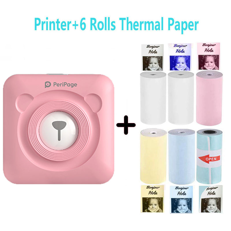 A6 Peripage  Portable Bluetooth Thermal Photo Printer Inkless Mini Pocket Foto Printer Windows IOS Android Soft Case Protection