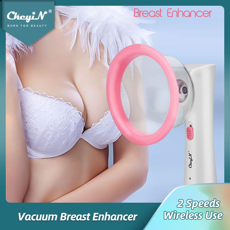 Electric Breast Massager Enhancement Enlargement Chest Massage Therapy Vacuum Scution Pump Cup Growth Breast Massager Tool