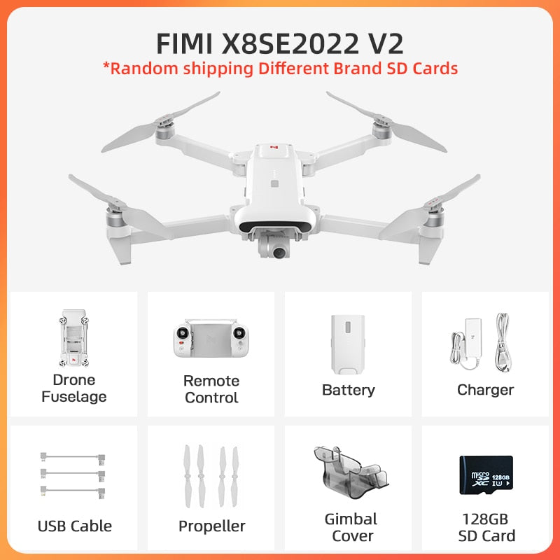 FIMI X8SE 2022 Cámara Drone 4K profesional Quadcopter Cámara RC Helicóptero 10KM FPV 3 ejes Gimbal 4K Cámara GPS RC Drone Nuevo