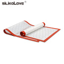 SILIKOLOVE Antihaft-Silikon-Backpad, Gebäckfolie, Glasfaser-Teigmatten zum Ausrollen, Kekse, Macaron, Größe 40 x 60 x 0,07 cm