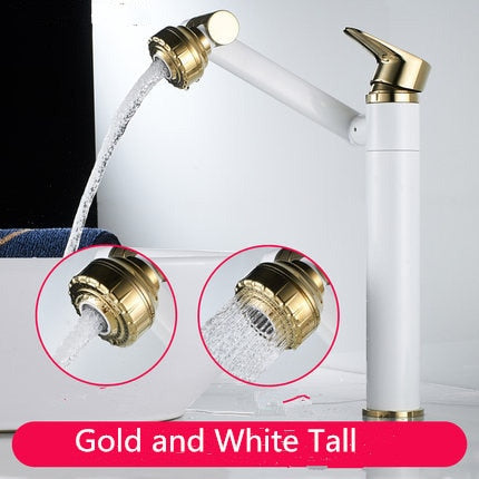 Tuqiu Multifunction Bathroom Faucet Gold Sink Faucet Hot Cold Water Mixer Crane Antique Bronze Deck Mounted Universal Water Taps