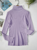 2022 suéteres básicos de cuello alto para mujer, suéter grueso y cálido para otoño e invierno, Tops ajustados, suéter de punto acanalado, Jersey suave para mujer