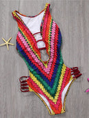 Sexy Bandage Badeanzug Floral Bademode Damen 2018 Backless Monokini Push Up Badeanzüge High Cut Trikini Badeanzug XL