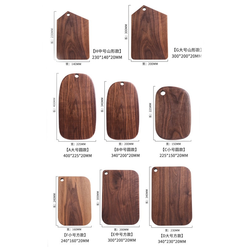 Black Walnut Wood Kitchen  Cutting Board Solid Wood Rootstock Lacquerless Fruit Chopping board Kitchen wooden cutting board