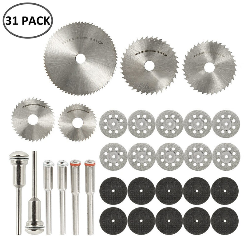32/63pcs Cutting Tool Saw Blades for Dremel Metal Cutter Power Tools Rotary Tool Wood Cutting Discs Drill Mandrel Cutoff