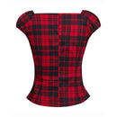 Sommer Frauen Vintage 50er Pinup Bauernhemden Gingham inspiriert Couture Kariert Rot 2022 Tops Retro Rockabilly Blusen