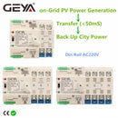 GEYA on-Grid Solar Power Automatic Transfer Switch Din Rail 2P 3P 4P 63A  100A AC220V ATS PV System Power to City Power W2R