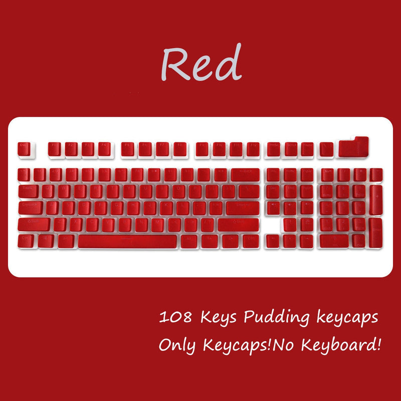 OEM Profile PBT Keycaps 108 Keys Pudding Keycap For Cherry MX Switch Mechanical Keyboard kit RGB Gamer backlit Keyboards Switch