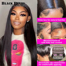 Pelucas de cabello humano con frente de encaje recto transparente Peluca con frente de encaje de onda del cuerpo Peluca con frente de encaje rizado profundo indio Pelucas de cabello humano para Bl