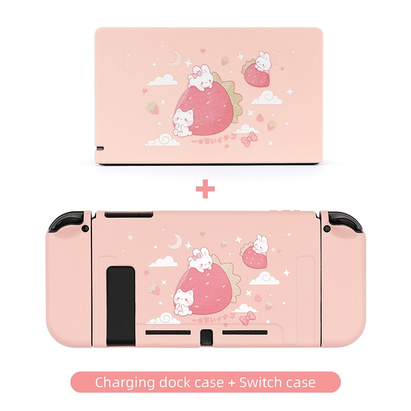GeekShare Hülle für Nintendo Switch Ladestation Kawaii Cotton Ice Cream Cat Full Cover NS Game Console Base Shell 2022 New Cute
