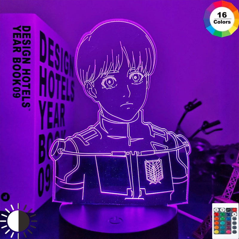 Led-Licht Anime Attack on Titan Armin Arlert für Schlafzimmerdekoration Nachtlicht Kindergeburtstagsgeschenk Manga Shingeki No Kyojin 3D-Lampe