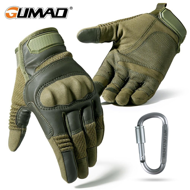 Taktische Handschuhe aus PU-Leder mit Touchscreen, Hartschale, Vollfinger-Handschuh, Armee, Militär, Kampf, Airsoft, Fahren, Fahrradhandschuhe, Herren